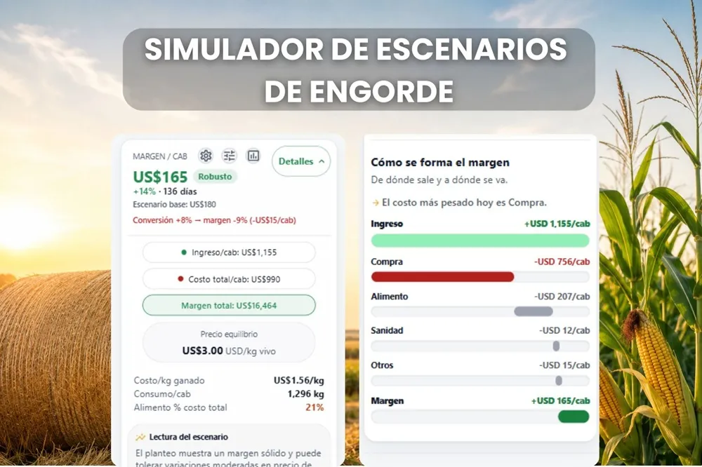 Simulador de escenarios de engorde